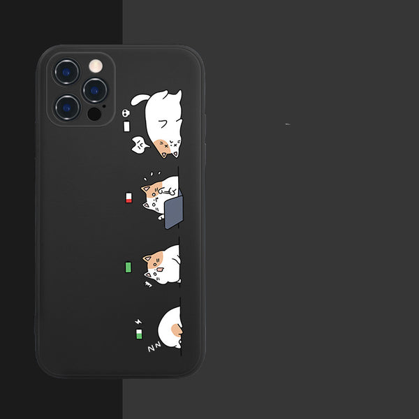 Funda para iPhone 12 con Gato de Dibujos Animados Compatible con Apple