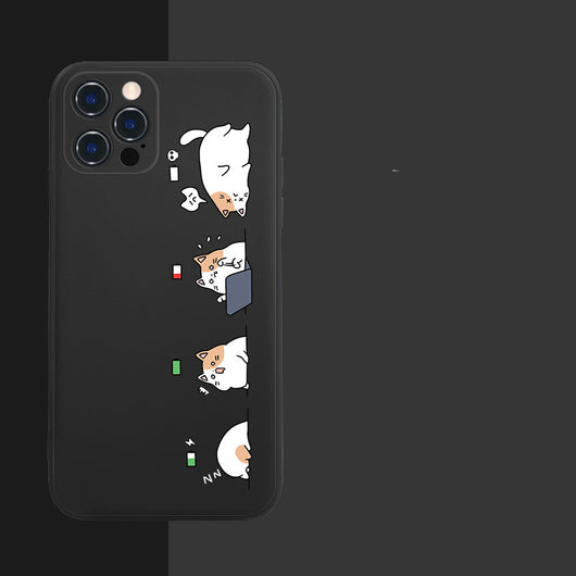 Funda para iPhone 12 con Gato de Dibujos Animados Compatible con Apple