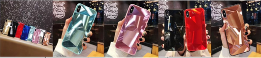 Funda iPhone X Max con Diseño de Diamante 3D y Cristal Aurora - Image 10