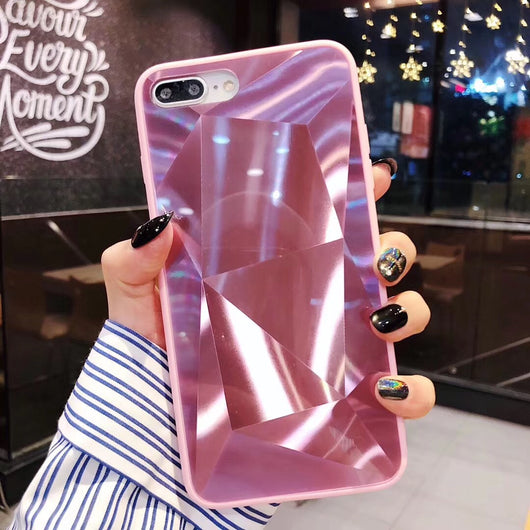 Funda iPhone X Max con Diseño de Diamante 3D y Cristal Aurora - Image 20