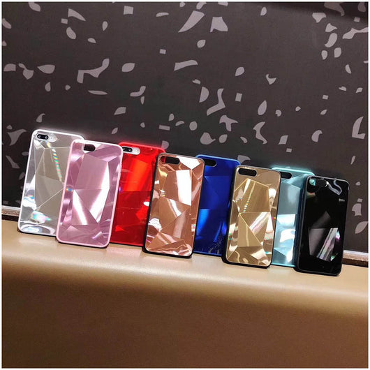 Funda iPhone X Max con Diseño de Diamante 3D y Cristal Aurora - Image 2