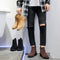 Botas de Cuero Estilo Británico Caña Media para Otoño