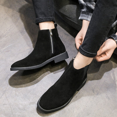 Botas de Cuero Estilo Británico Caña Media para Otoño - Image 4