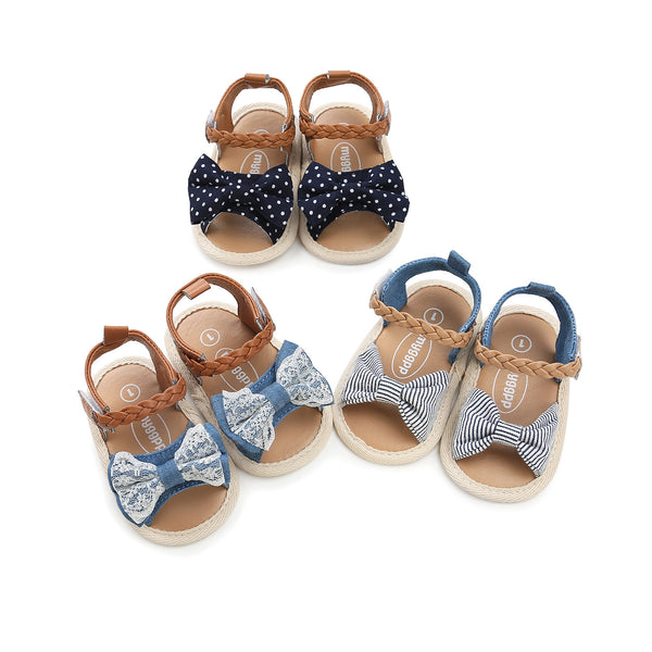 Sandalias de Encaje para Bebés y Niños Pequeños con Suela de Tela