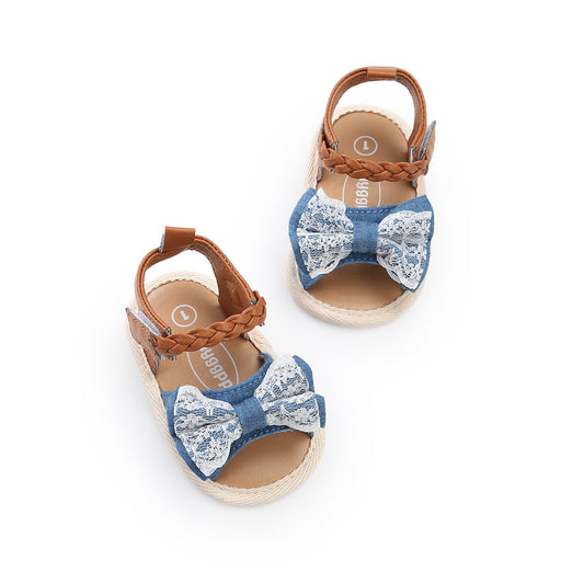 Sandalias de Encaje para Bebés y Niños Pequeños con Suela de Tela - Image 2