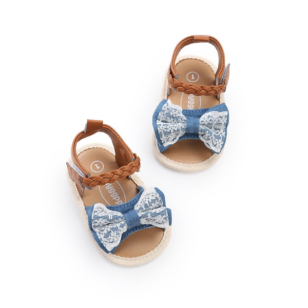 Sandalias de Encaje para Bebés y Niños Pequeños con Suela de Tela