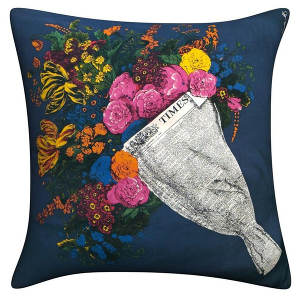 Funda de Almohada de Lino Italiano Serie Art para Dormitorio y Sala de Estar