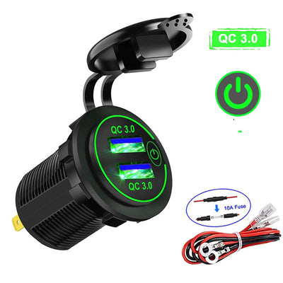 Cargador Rápido Dual para Moto, Bote y Auto - Image 2
