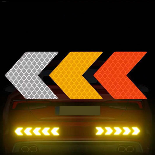 Calcomanías Reflectantes de Flecha para Motos y Autos - Decoración Modificada de Alta Visibilidad
