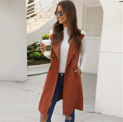 Chaqueta Temperamento Cintura Ajustada Manga Larga Otoño Invierno - Image 11
