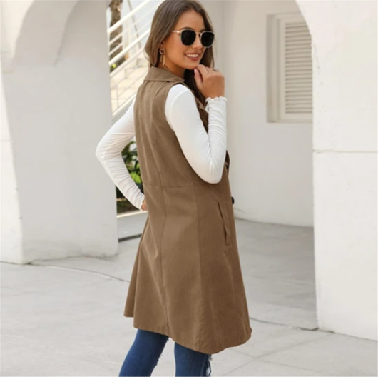 Chaqueta Temperamento Cintura Ajustada Manga Larga Otoño Invierno - Image 15