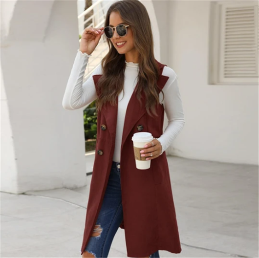 Chaqueta Temperamento Cintura Ajustada Manga Larga Otoño Invierno - Image 16