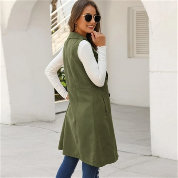Chaqueta Temperamento Cintura Ajustada Manga Larga Otoño Invierno