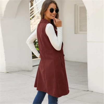 Chaqueta Temperamento Cintura Ajustada Manga Larga Otoño Invierno - Image 5