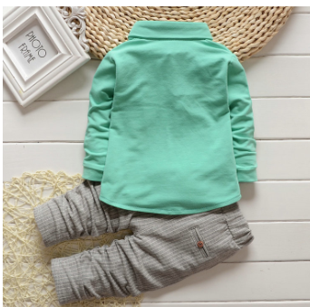 Conjunto Infantil de Algodón con Camisa Estampada Primavera - Image 4