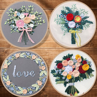Kit de Bordado Flores Europeo para Manualidades Creativas - Image 12