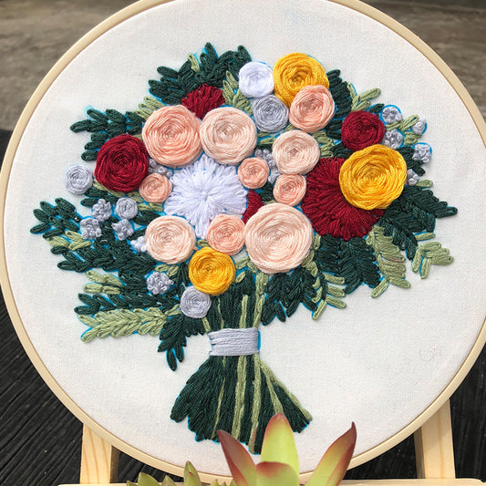 Kit de Bordado Flores Europeo para Manualidades Creativas