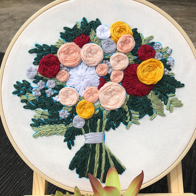 Kit de Bordado Flores Europeo para Manualidades Creativas