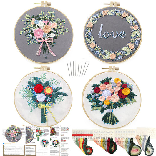 Kit de Bordado Flores Europeo para Manualidades Creativas - Image 4