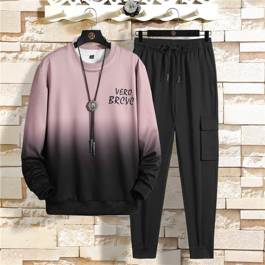 Suéter Cómodo de Cuello Redondo y Pantalones Largos Estilo Coreano para Hombre - Image 3