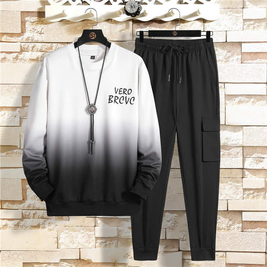 Suéter Cómodo de Cuello Redondo y Pantalones Largos Estilo Coreano para Hombre - Image 2