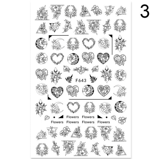 Stickers de Uñas Flores de Verano y Amor - Decoraciones de Uñas Adhesivas - Image 15