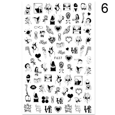 Stickers de Uñas Flores de Verano y Amor - Decoraciones de Uñas Adhesivas - Image 22