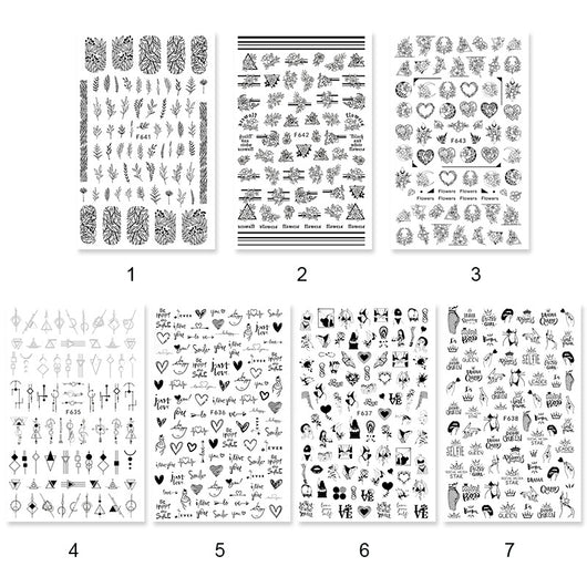 Stickers de Uñas Flores de Verano y Amor - Decoraciones de Uñas Adhesivas - Image 19