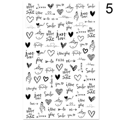 Stickers de Uñas Flores de Verano y Amor - Decoraciones de Uñas Adhesivas - Image 20