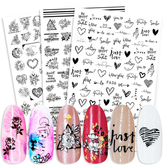Stickers de Uñas Flores de Verano y Amor - Decoraciones de Uñas Adhesivas - Image 7