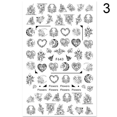 Stickers de Uñas Flores de Verano y Amor - Decoraciones de Uñas Adhesivas - Image 3