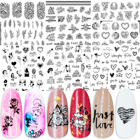 Stickers de Uñas Flores de Verano y Amor - Decoraciones de Uñas Adhesivas - Image 6
