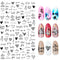 Stickers de Uñas Flores de Verano y Amor - Decoraciones de Uñas Adhesivas