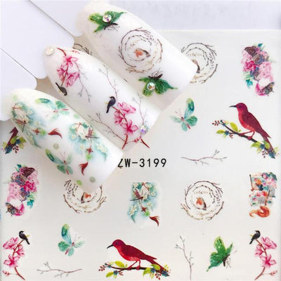 Calcomanías de Agua para Uñas Serie Flamencos y Frutas - 32 Diseños - Image 13