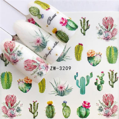 Calcomanías de Agua para Uñas Serie Flamencos y Frutas - 32 Diseños - Image 18