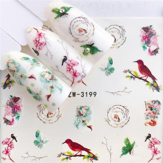 Calcomanías de Agua para Uñas Serie Flamencos y Frutas - 32 Diseños - Image 4