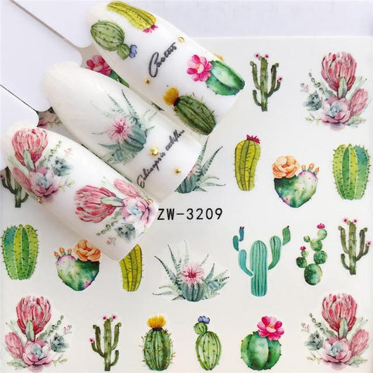 Calcomanías de Agua para Uñas Serie Flamencos y Frutas - 32 Diseños - Image 7