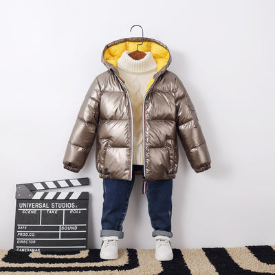 Chaqueta Acolchada Impermeable con Diseño Espacial para Niños - Image 2