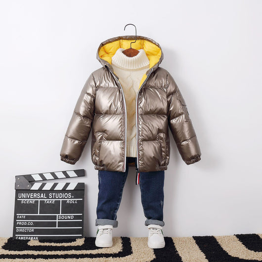 Chaqueta Acolchada Impermeable con Diseño Espacial para Niños - Image 2