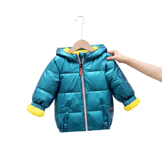 Chaqueta Acolchada Impermeable con Diseño Espacial para Niños - Image 8