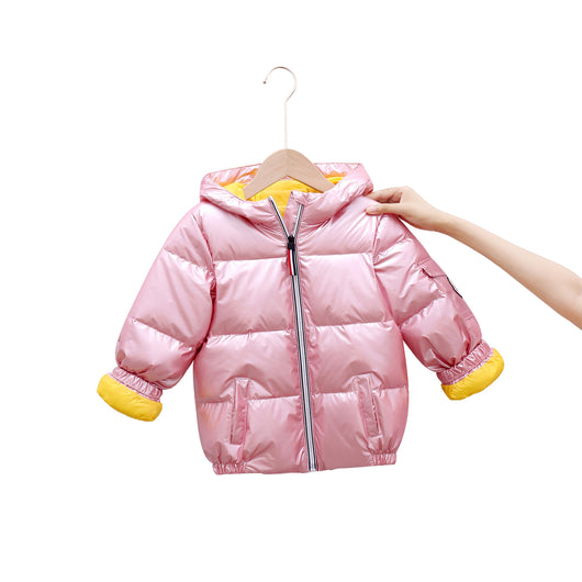 Chaqueta Acolchada Impermeable con Diseño Espacial para Niños - Image 4