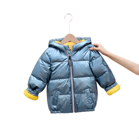 Chaqueta Acolchada Impermeable con Diseño Espacial para Niños - Image 9