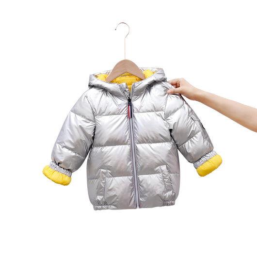 Chaqueta Acolchada Impermeable con Diseño Espacial para Niños - Image 10