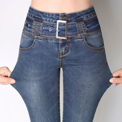 Jeans Bootcut Cintura Alta Estilo Coreano 100% Algodón - Image 8