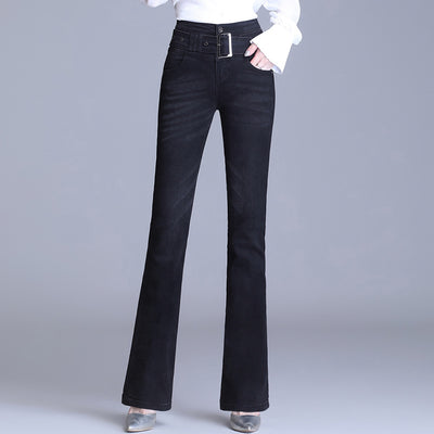 Jeans Bootcut Cintura Alta Estilo Coreano 100% Algodón - Image 10