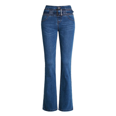 Jeans Bootcut Cintura Alta Estilo Coreano 100% Algodón - Image 7