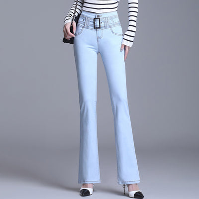 Jeans Bootcut Cintura Alta Estilo Coreano 100% Algodón - Image 11