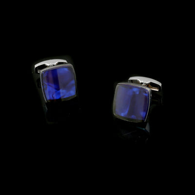 Gemelos Cuadrados Azul Estrellado de Alta Calidad