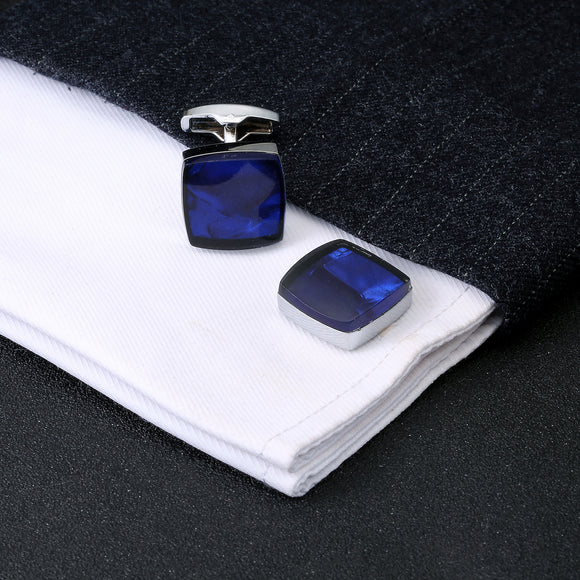 Gemelos Cuadrados Azul Estrellado de Alta Calidad