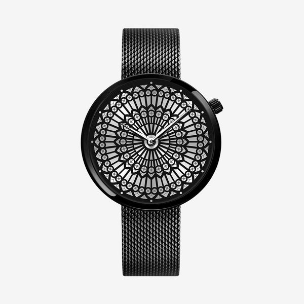 Reloj de Moda para Mujer Shengke - Dial Creativo, Malla de Acero Inoxidable y Resistencia al Agua